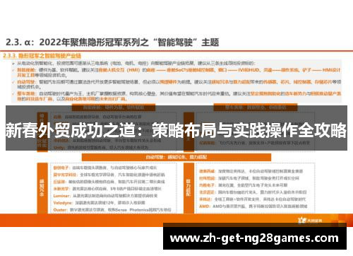 新春外贸成功之道:策略布局与实践操作全攻略 新春外贸成功之道:策略布局与实践操作全攻略