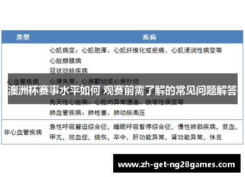 澳洲杯赛事水平如何 观赛前需了解的常见问题解答 澳洲杯赛事水平如何 观赛前需了解的常见问题解答